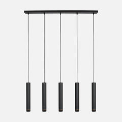 Hängeleuchte 5-flammig GU10 schwarz, höhenverstellbar 45-150 cm | DownLume