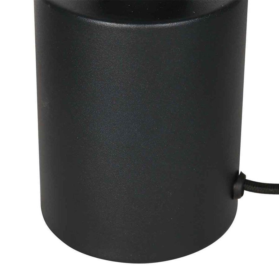 Lampe à poser Silva noir, abat-jour en bambou Ø31 cm
