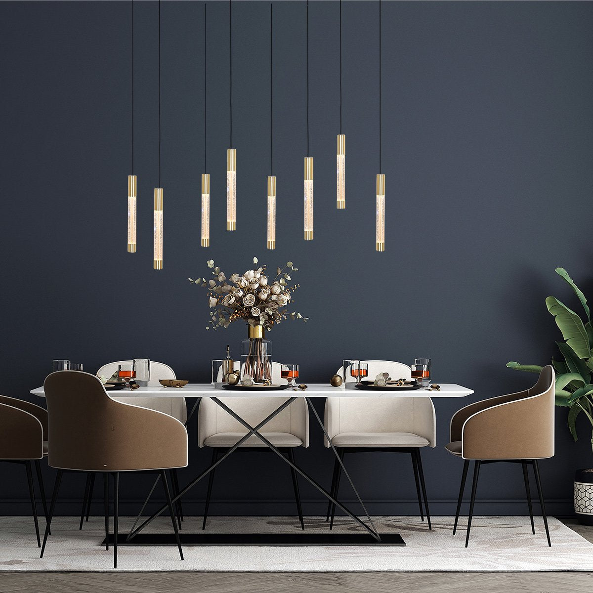 Suspension luminaire Alisio doré