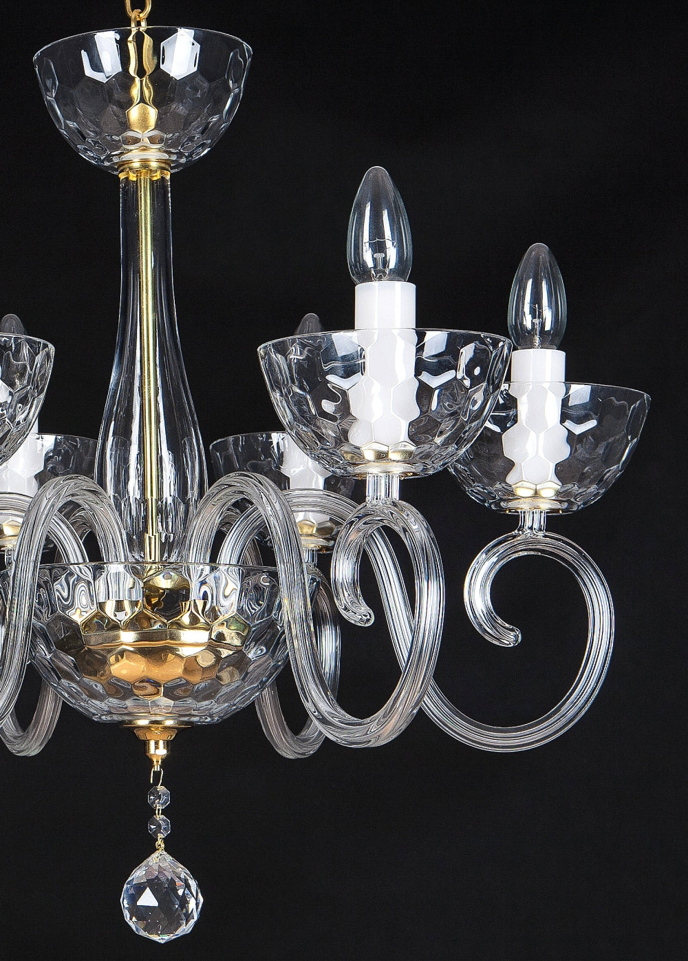 Lustre en verre transparent EL225607