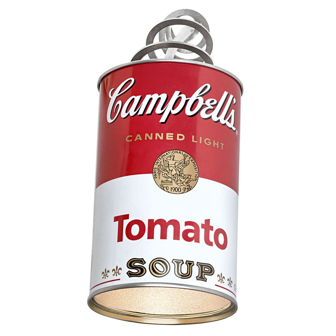 Applique murale Canned Light, rouge et argenté, Ø 8,5 cm