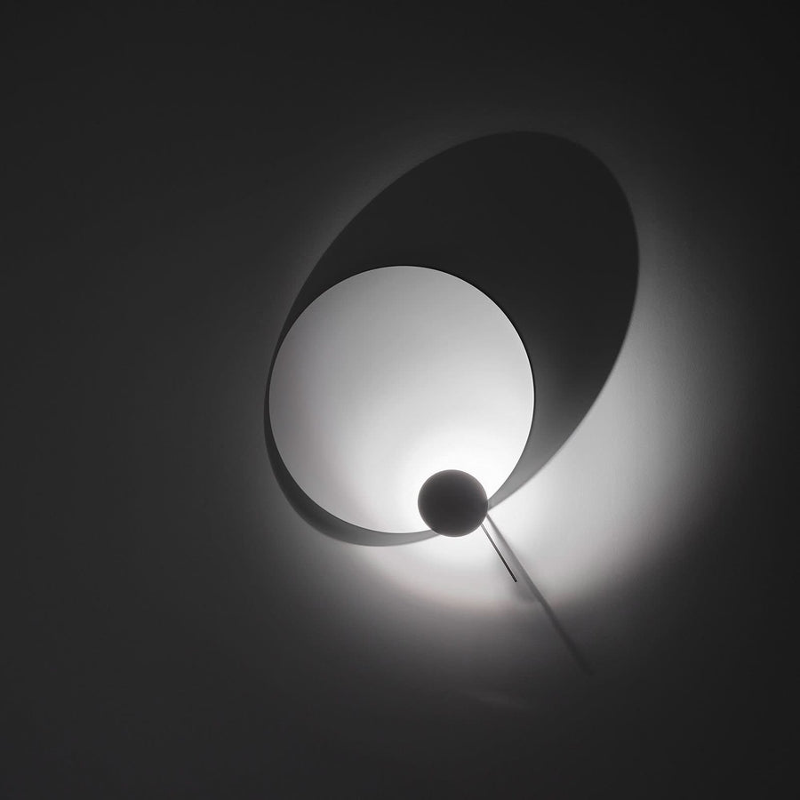 Applique murale LED Eclipse Ellipse en aluminium, blanc, Ø 60 cm