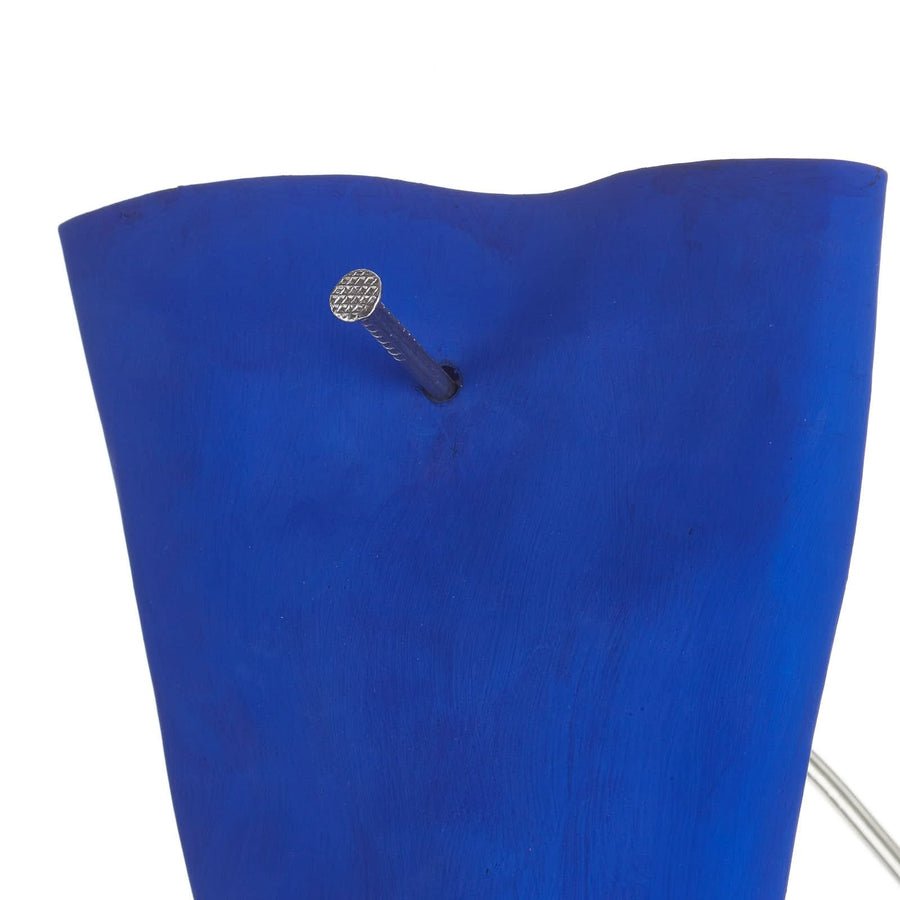 Applique murale Luzy en laiton, bleu, 5 lumières, hauteur 50 cm
