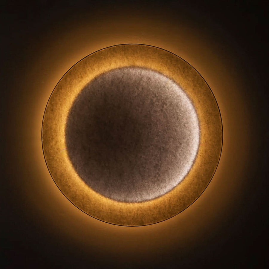 Applique murale LED Moodmoon en papier, blanc, Ø 60 cm