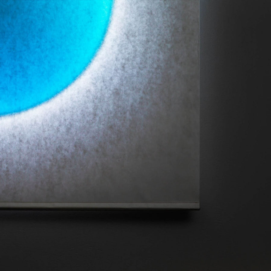 Applique murale LED Moodmoon Rgbw en papier, blanc, hauteur 75 cm