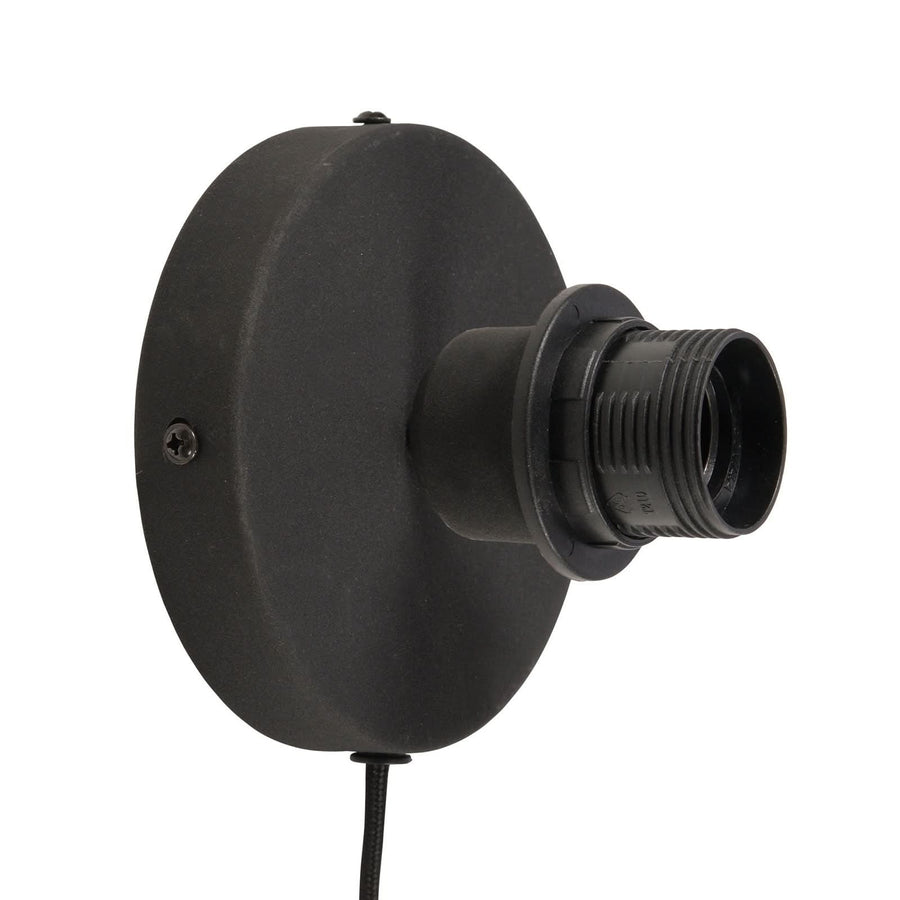 Applique murale Bali en bambou, crème et noir, Ø 44 cm