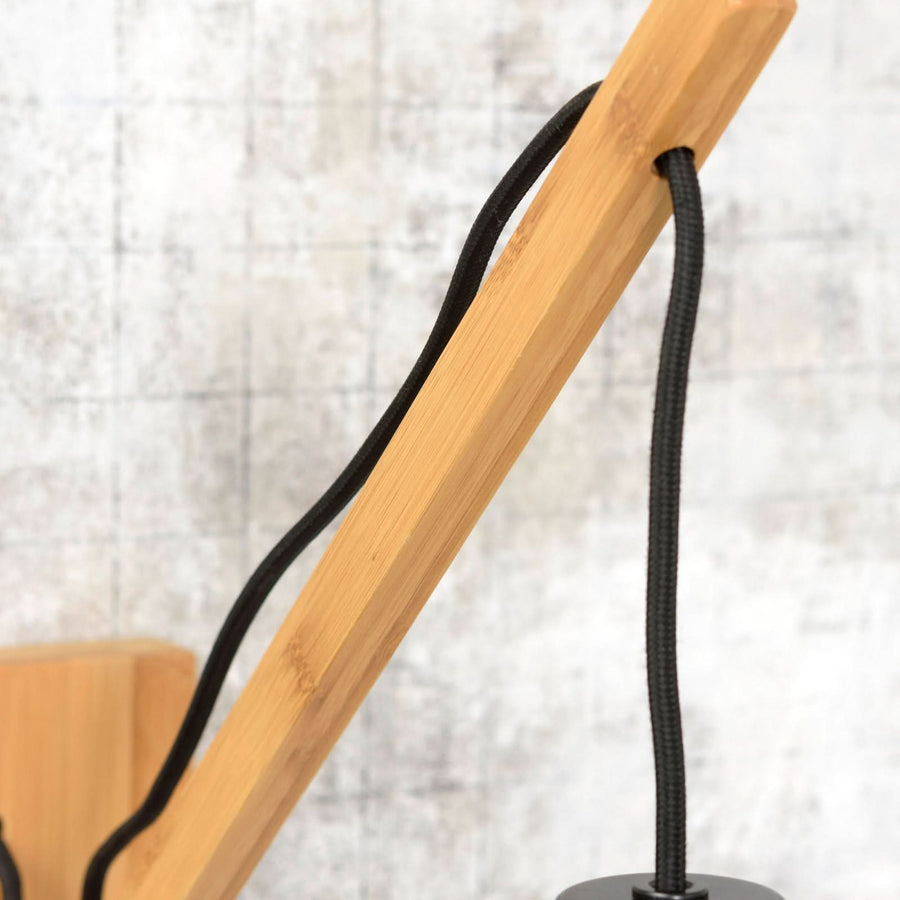 Applique murale Bali en bambou, crème et noir, hauteur 43 cm