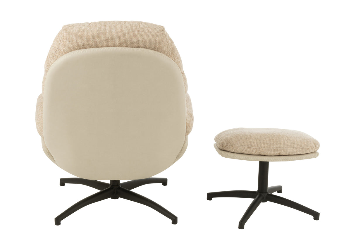 Fauteuil Relax Métal Gris et Noir | Vela