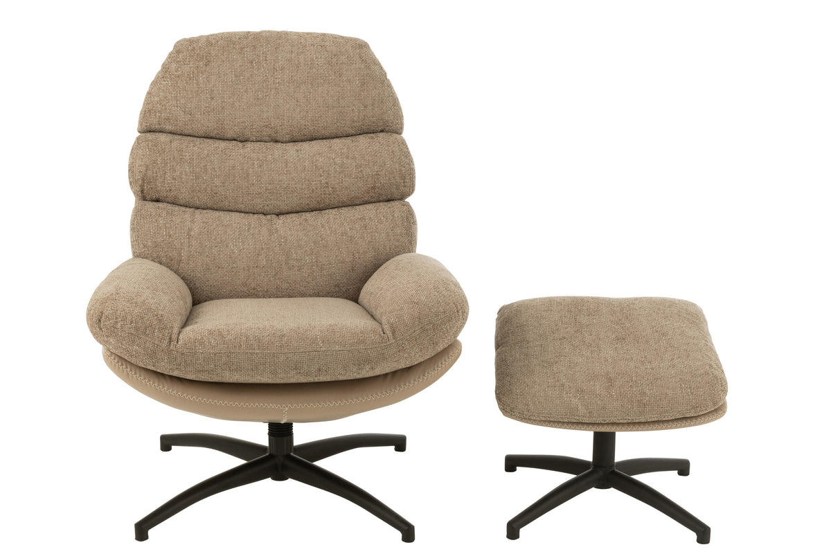 Fauteuil Relax Gris Foncé Métal | Enio