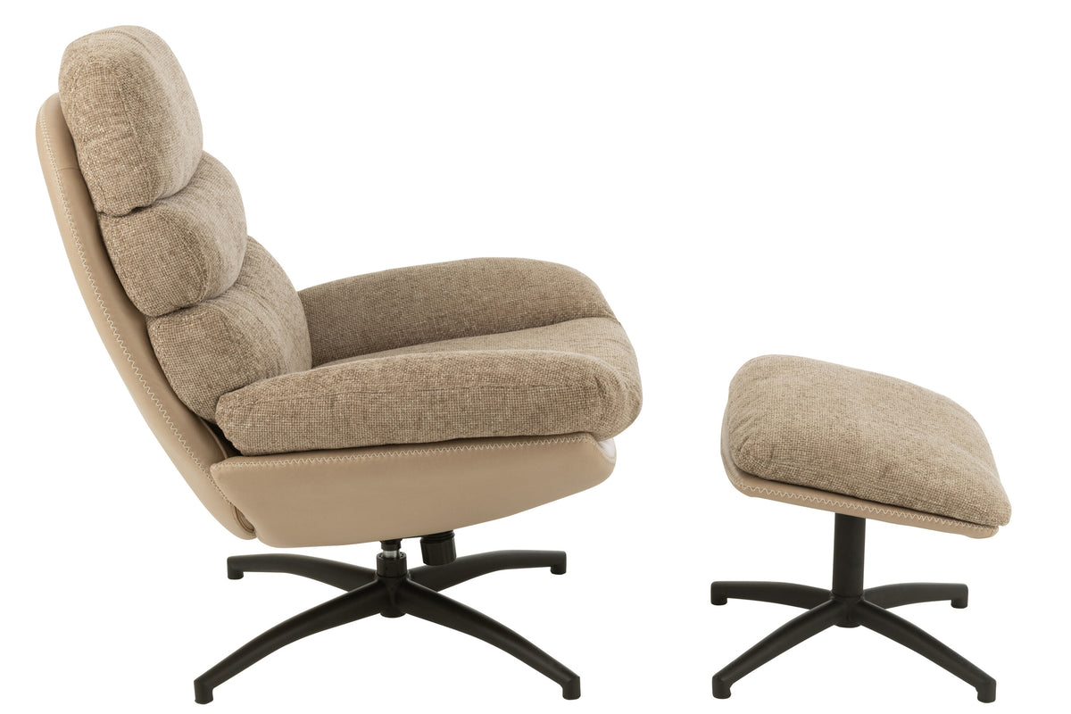 Fauteuil Relax Gris Foncé Métal | Enio