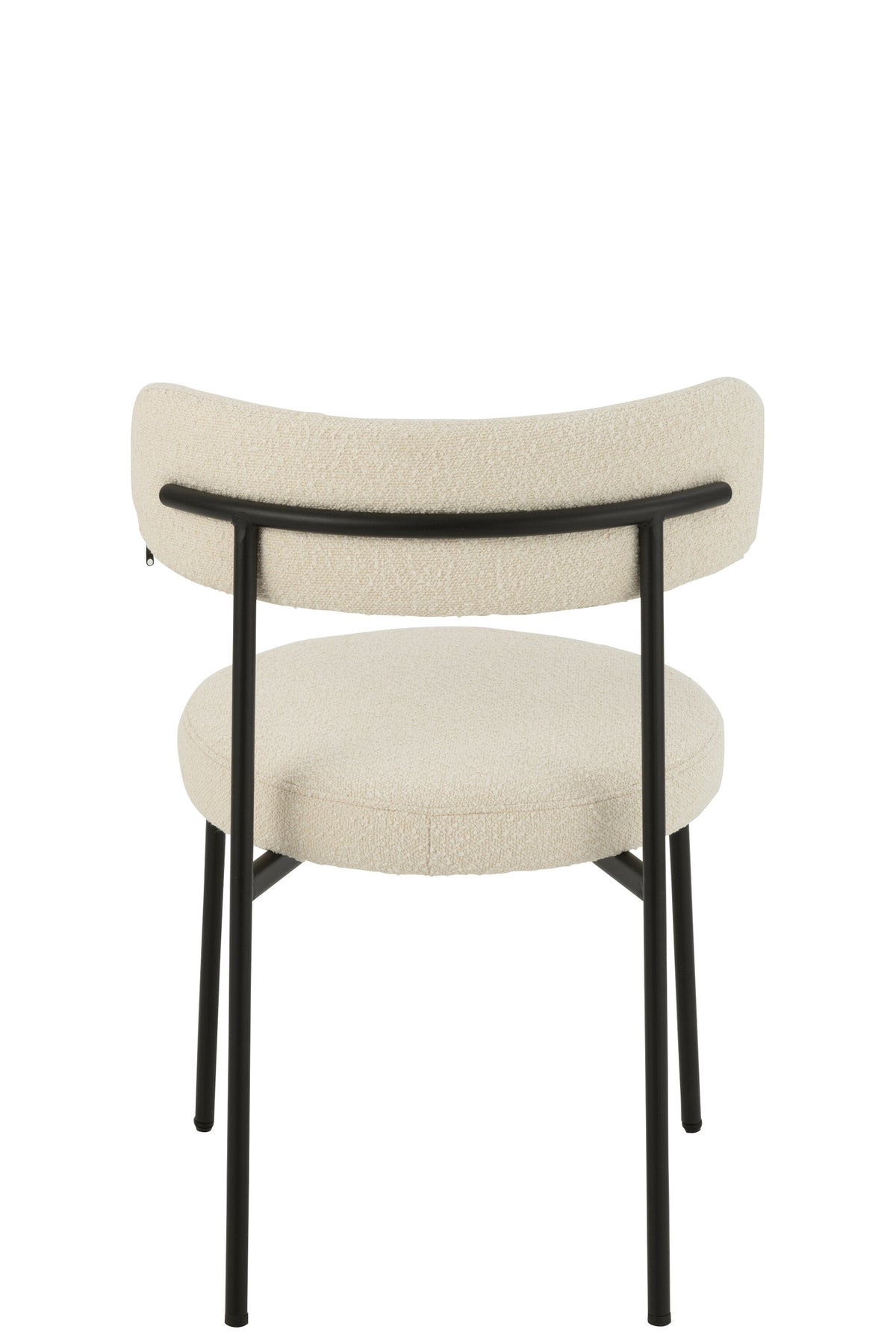 Bouclé-Stuhl Polyester Schwarz Weiß | Lira