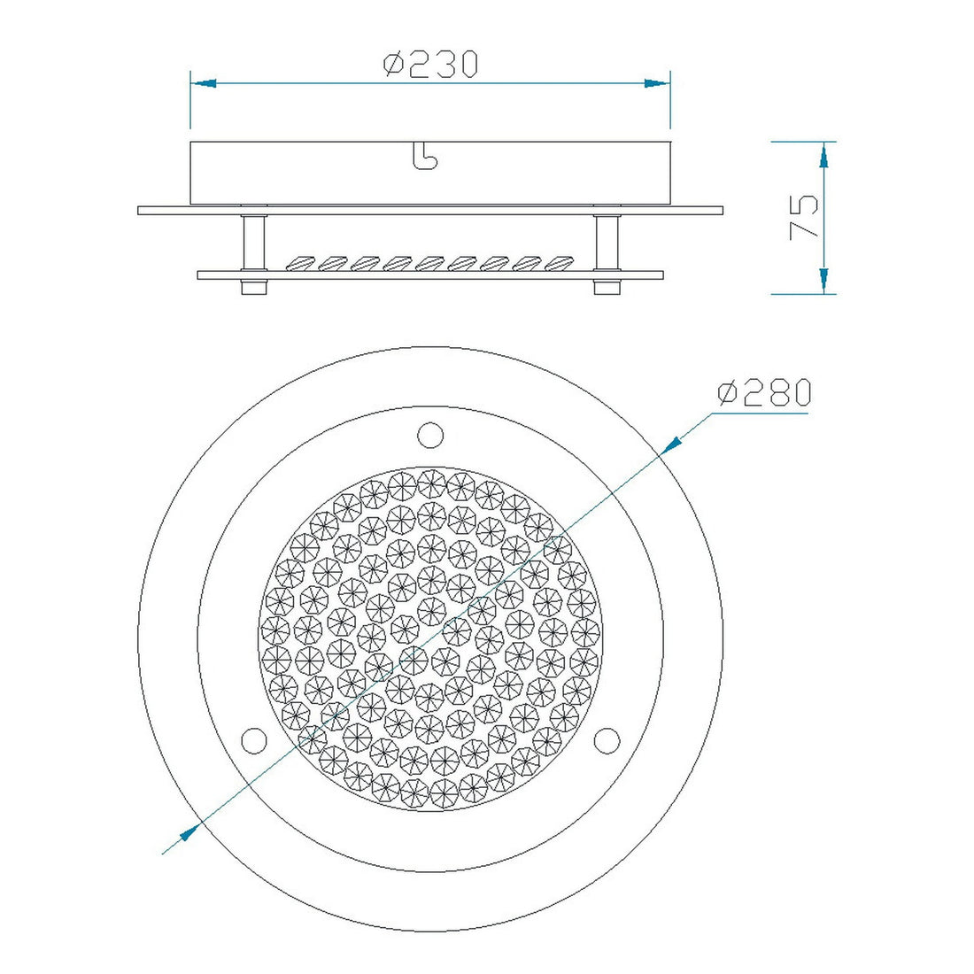 Plafonnier LED | Crystal Ø 28 cm