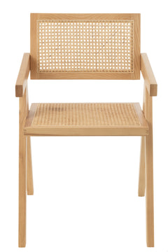 Stuhl aus natürlichem Rattan und Eschenholz | Elna