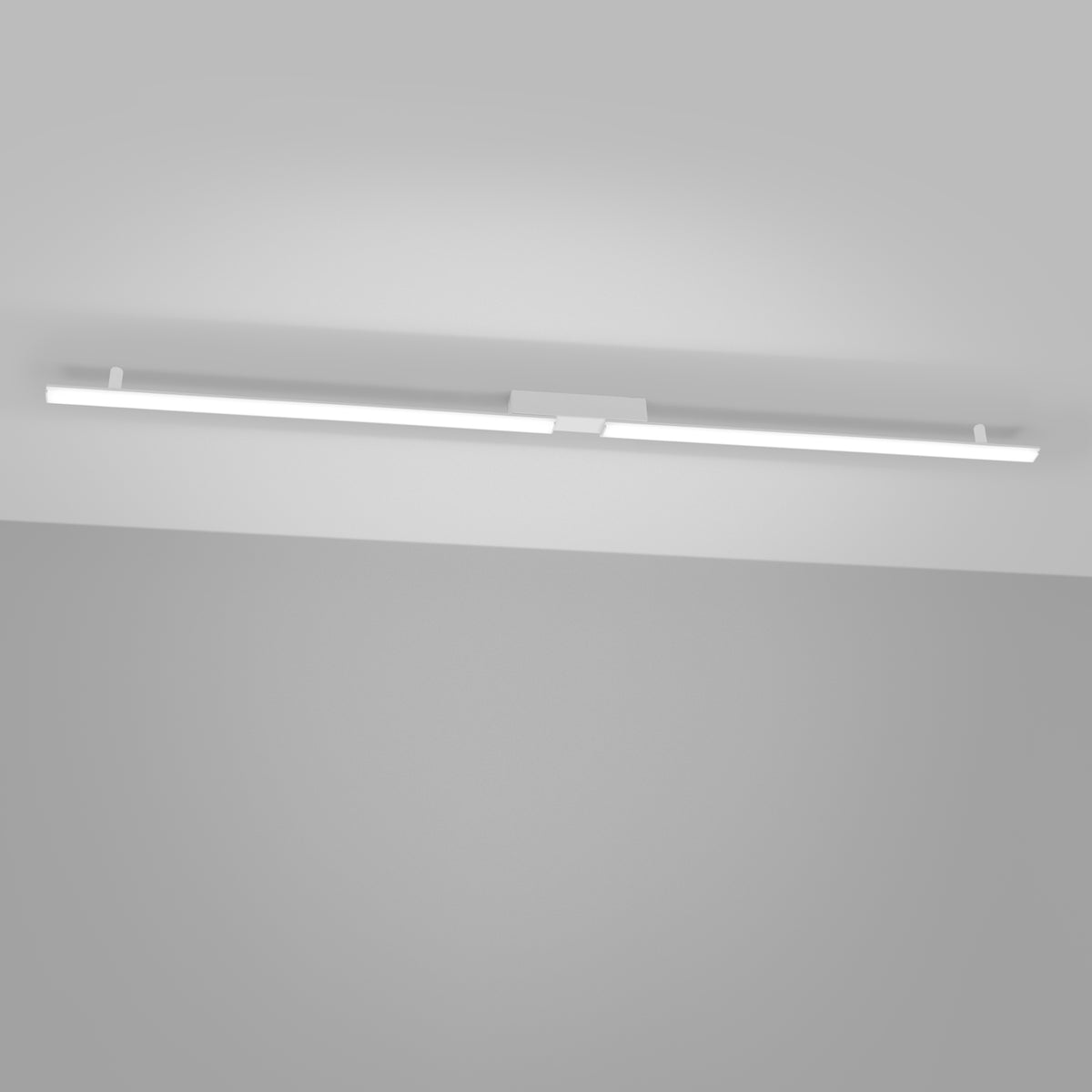 Vue plongeante montrant le long bandeau lumineux allumé