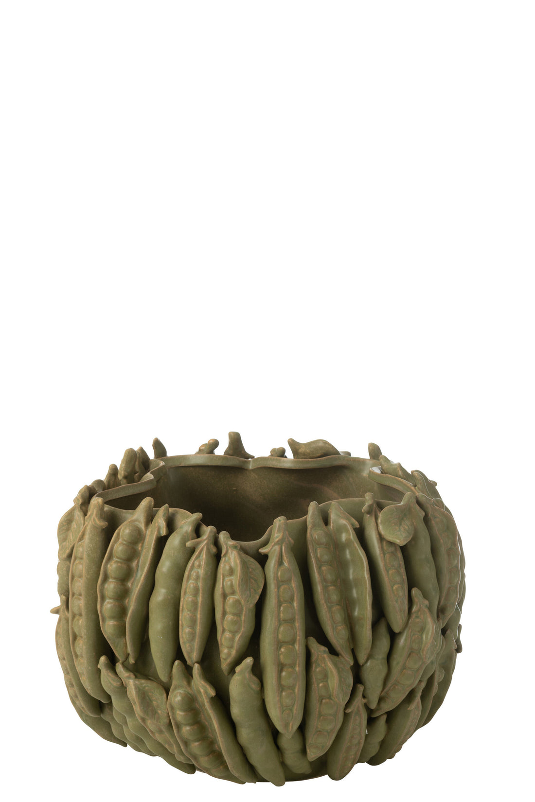 Vase aus grüner Tonerde Botanica groß