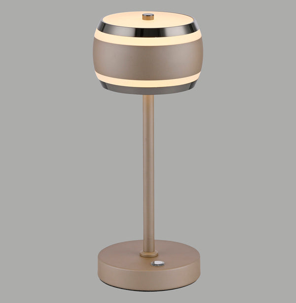 Lampe à poser Pure Falling Rings marron et chromée