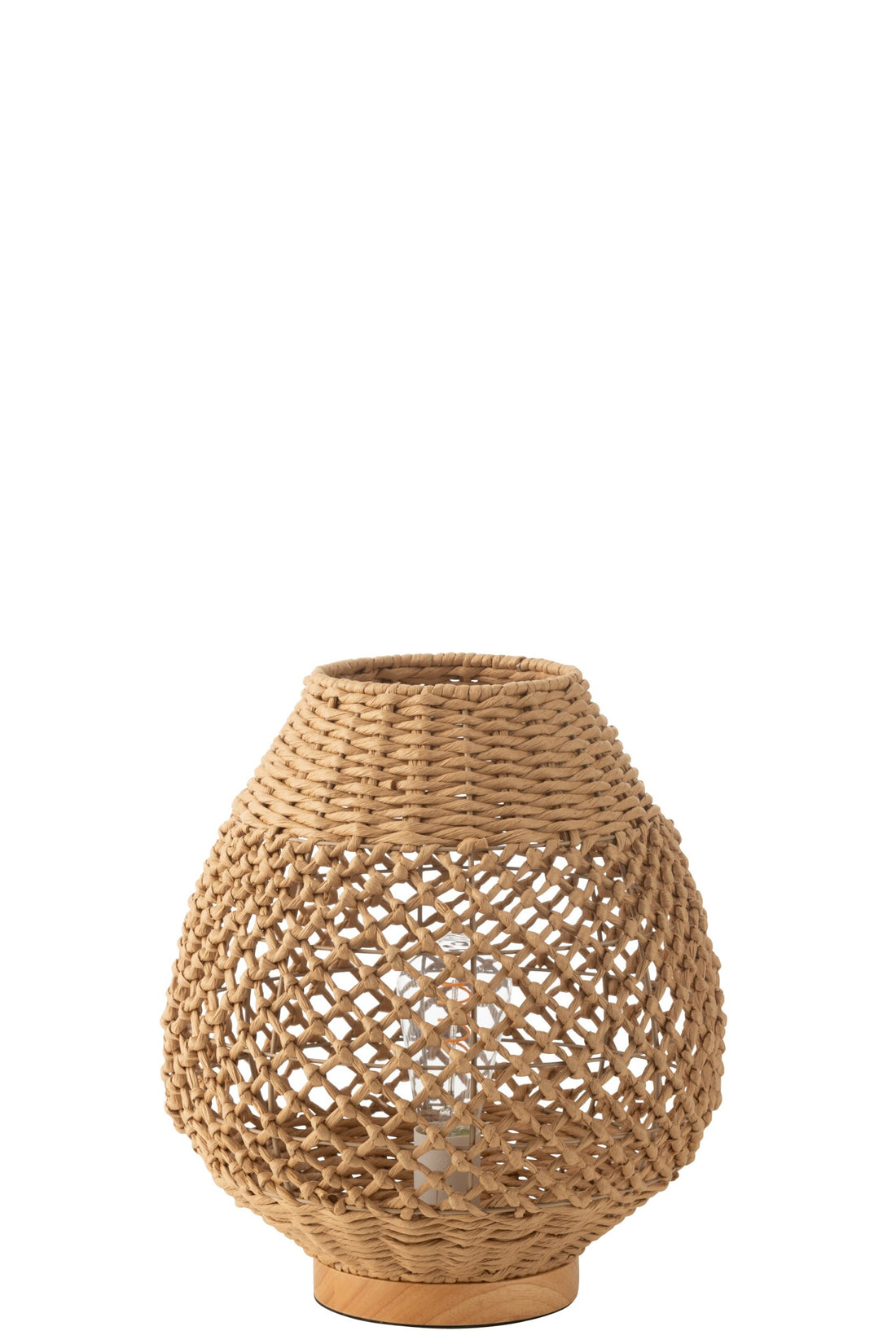 Lampe à poser en métal torsadé naturel foncé, petit modèle
