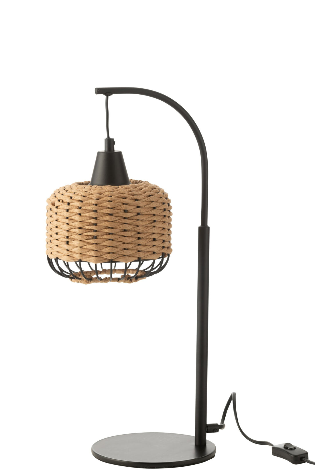 Lampe à poser lanterne en métal naturel