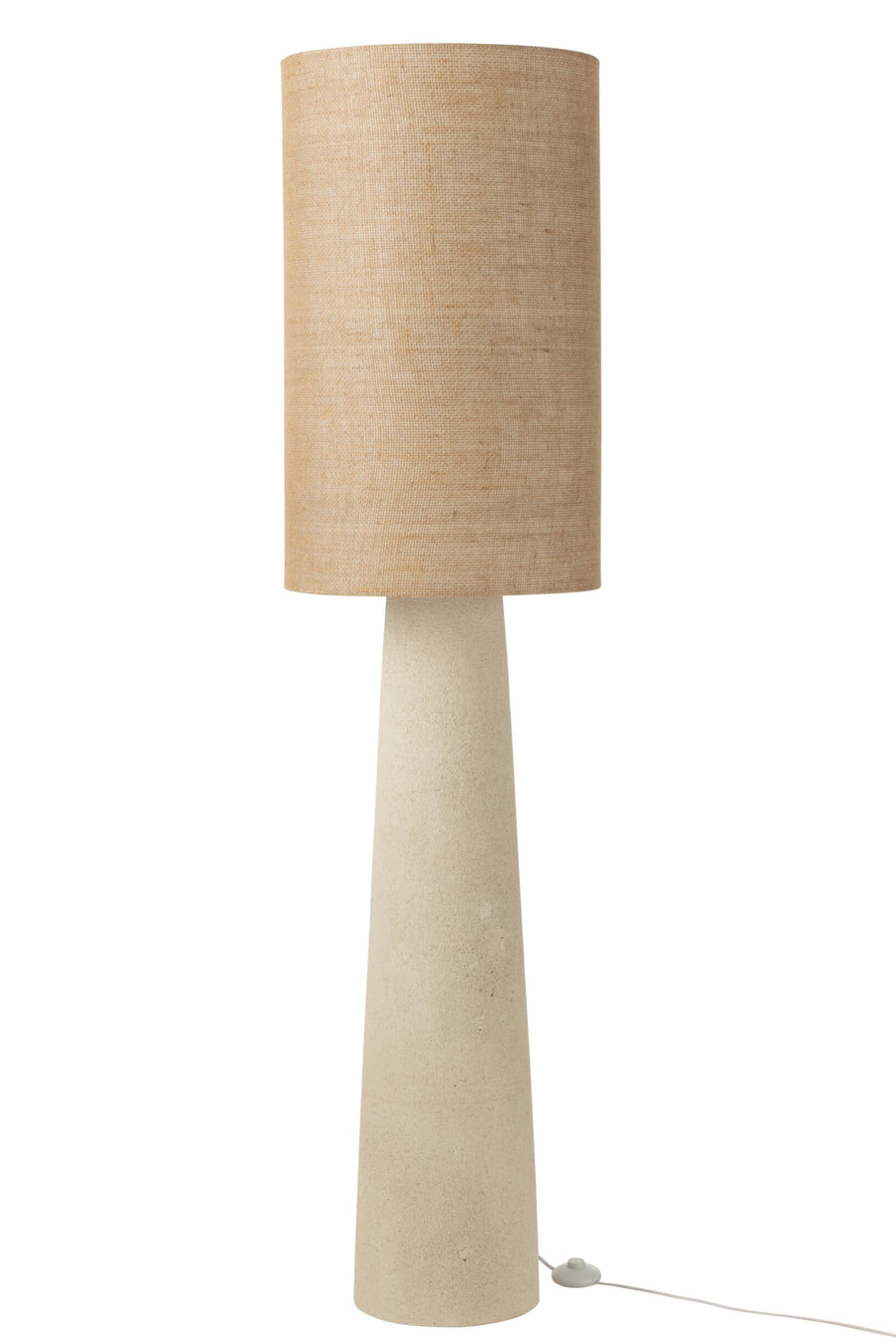 Lampadaire Ava en fibre de verre et jute naturel, grand modèle