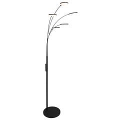 Lampadaire Soleil2 noir, 5 lumières