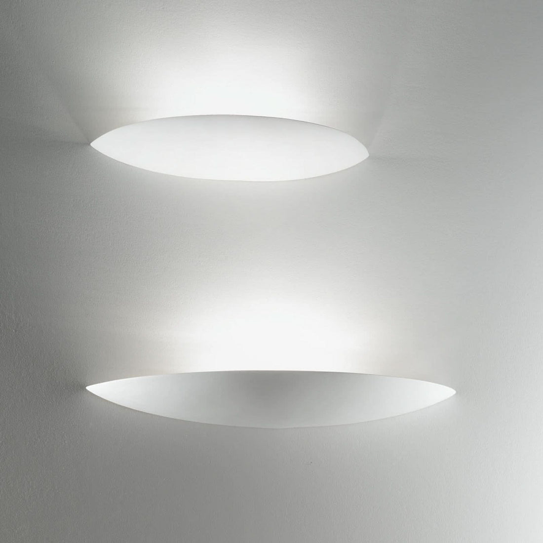 Applique murale Elegance 60 en céramique, blanc, hauteur 6 cm