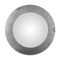 Applique murale Moon Sun en verre, argent et blanc, 2 lumières, Ø 40 cm