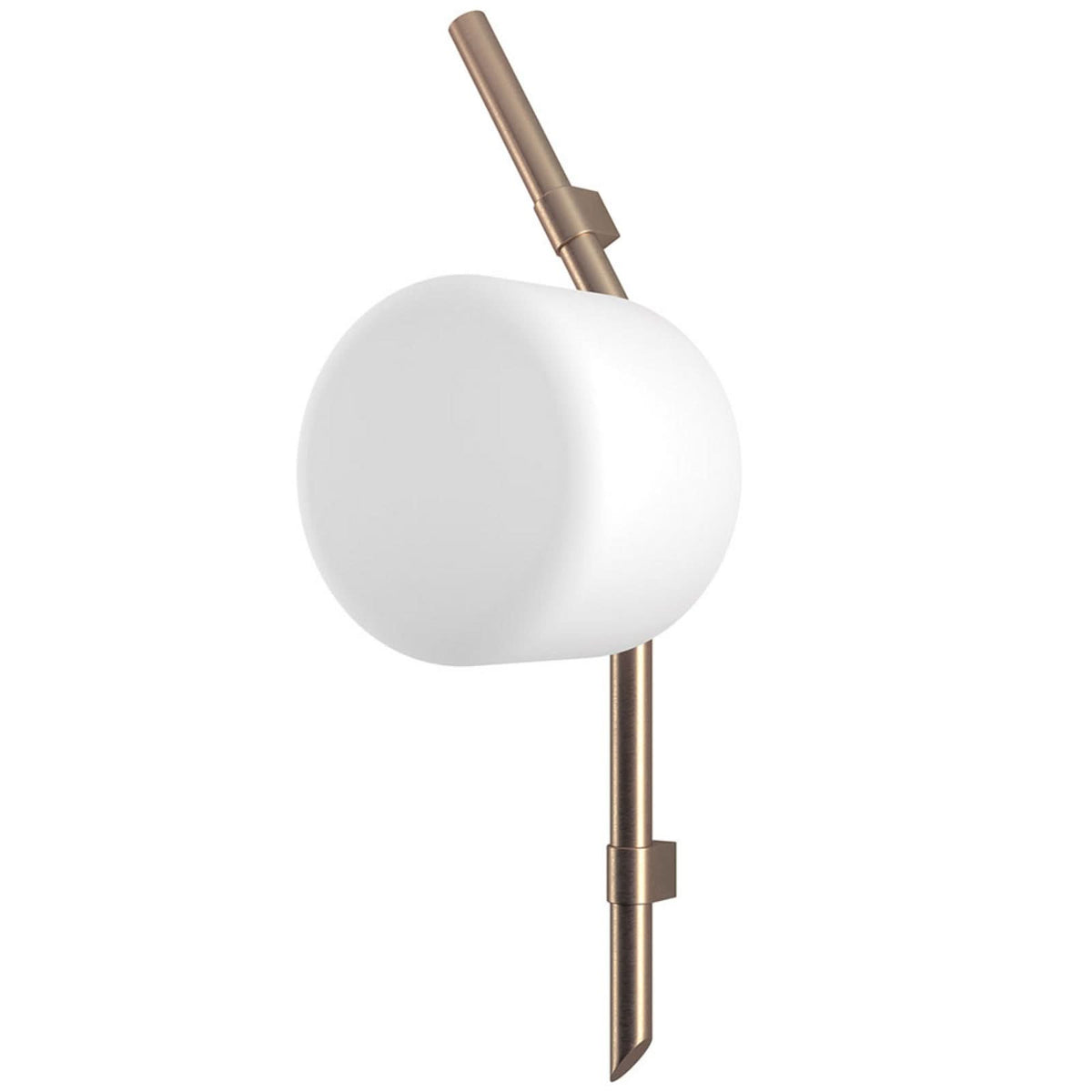 Applique murale Floed en verre, blanc et bronze, hauteur 77 cm