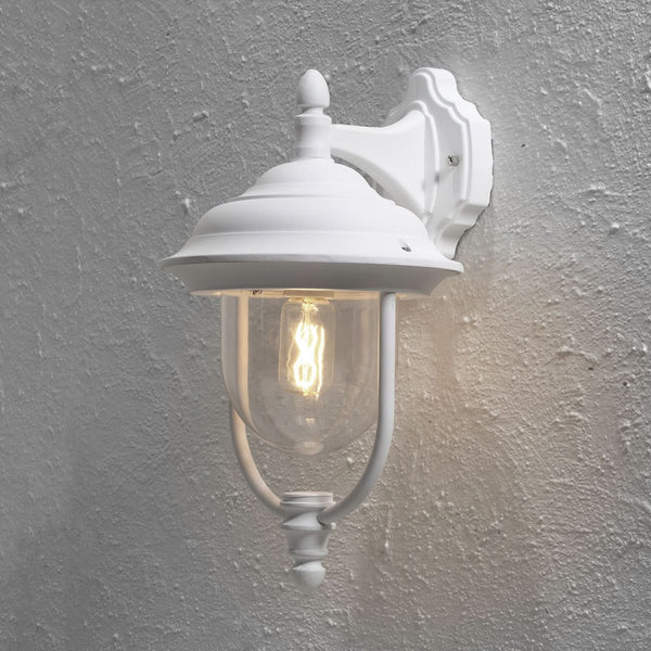 Applique d'extérieur Jolie en aluminium, blanc, hauteur 46 cm