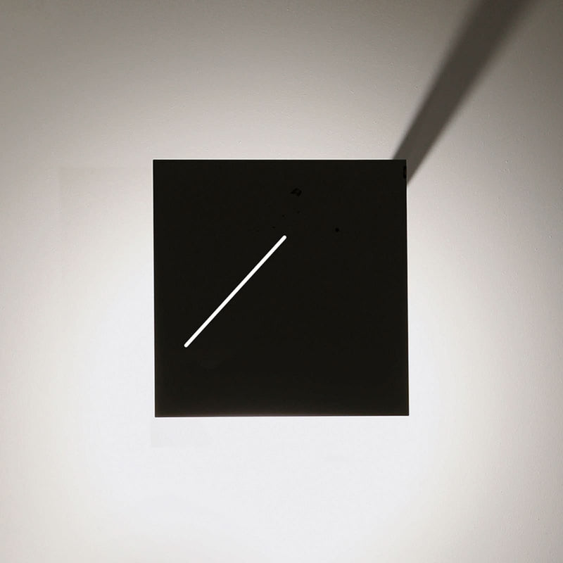 Applique murale LED Des.agn en acier, noir, hauteur 16 cm