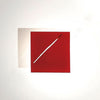 Applique murale LED Des.agn en acier, rouge, hauteur 16 cm