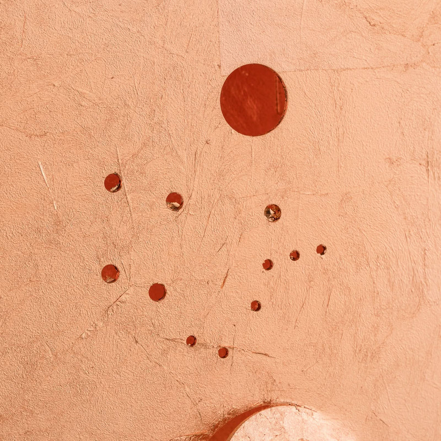 Applique murale LED Buchi 60x60 en acier, cuivré, hauteur 60 cm