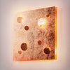 Applique murale LED Buchi 60x60 en acier, cuivré, hauteur 60 cm