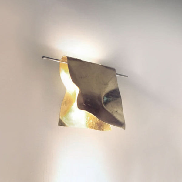 Applique murale LED Stendimi en acier, or, hauteur 23 cm