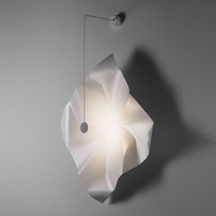 Applique murale LED Crash en acier, blanc, hauteur 75 cm
