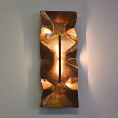 Applique murale LED Crash Tube en acier, bronze, hauteur 60 cm