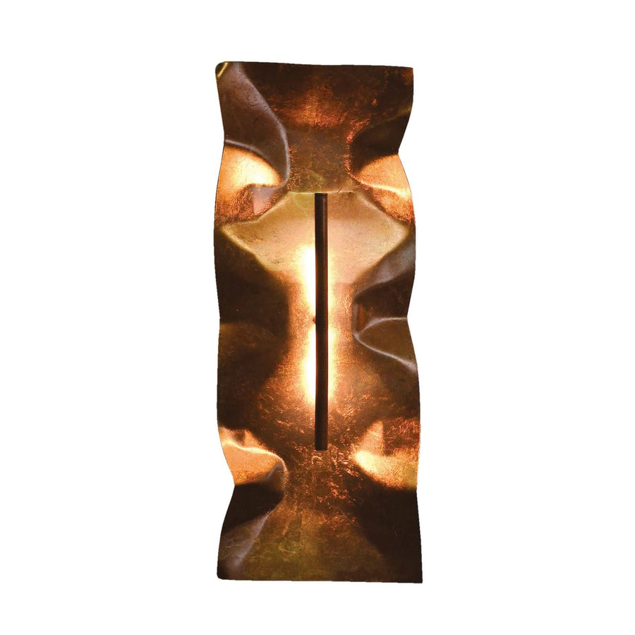 Applique murale LED Crash Tube en acier, bronze, hauteur 60 cm