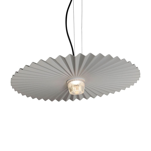 Suspension d'extérieur LED Gonzaga en aluminium, blanc, Ø 59 cm, IP65