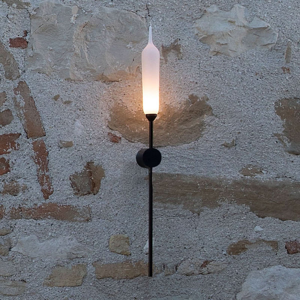 Applique d'extérieur LED Nilo en aluminium, noir et blanc, hauteur 64 cm, IP44