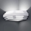 Applique murale Stiegel en céramique, blanc, hauteur 8 cm, 60 W, largeur 23 cm
