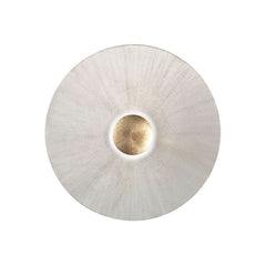 Applique murale Moon Sun en verre, blanc et doré, Ø 54 cm