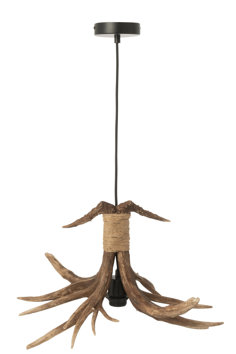 Suspension bois de cerf en polyrésine marron, petit modèle