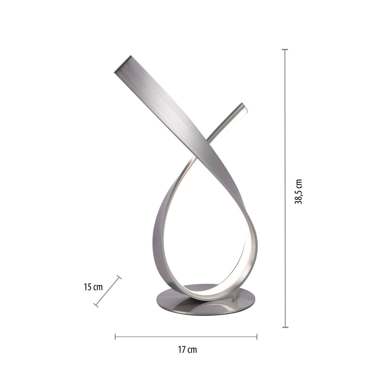 Lampe à poser Linda acier