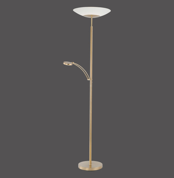 Lampadaire Alfred laiton mat, verre