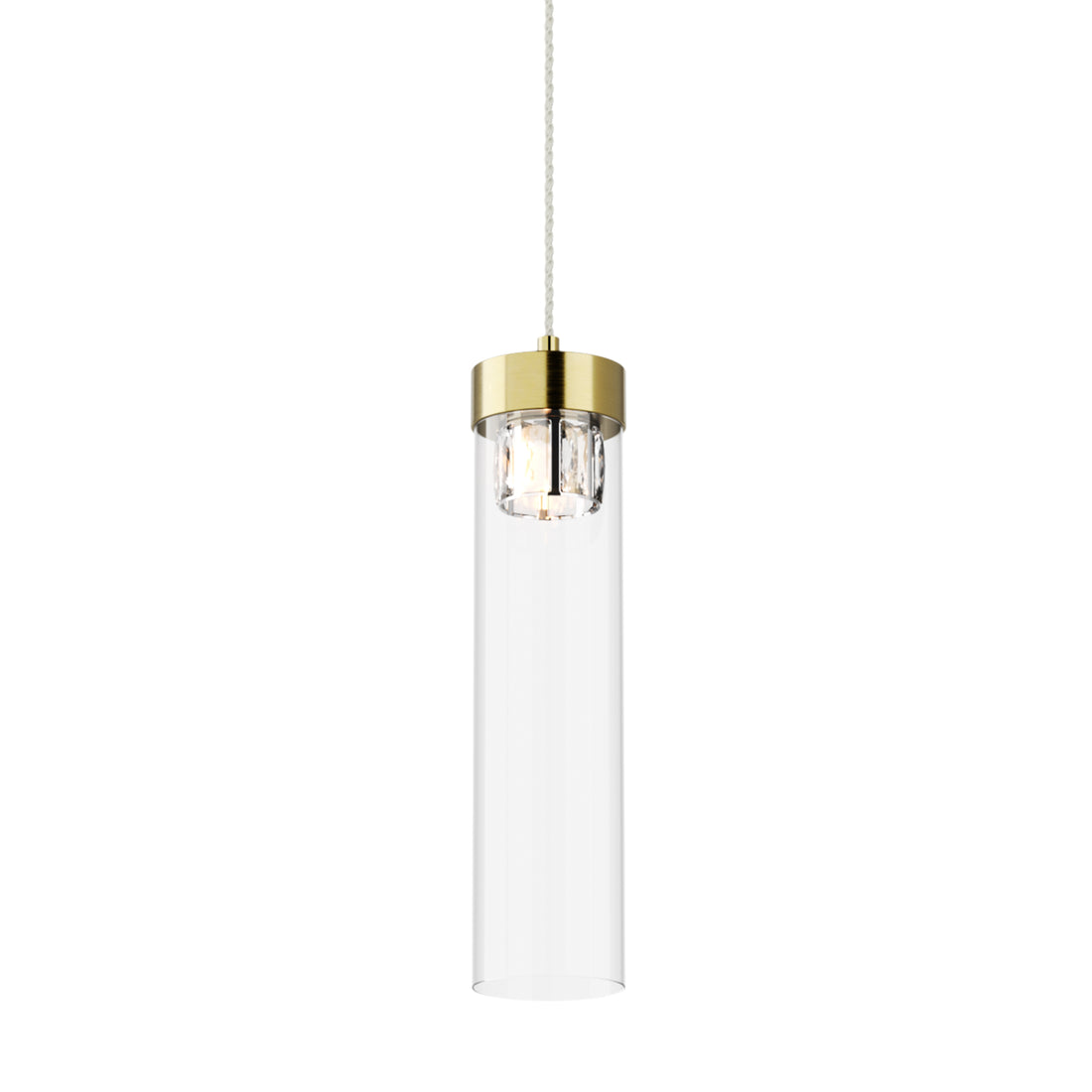 Suspension Gem bronze vieilli, verre