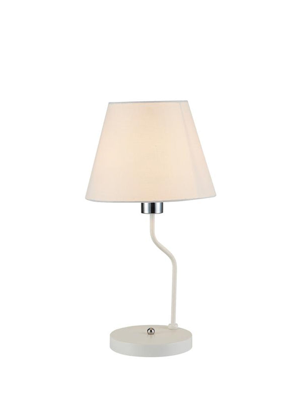 Lampe à poser York blanche, tissu (réf. 50501101)