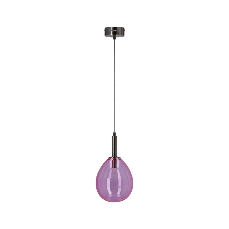 Suspension LED Lukka chromée, verre (réf. 50133209)