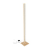 Lampadaire LED Alset bois et argenté