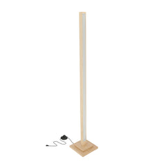 Lampadaire LED Alset bois et argenté