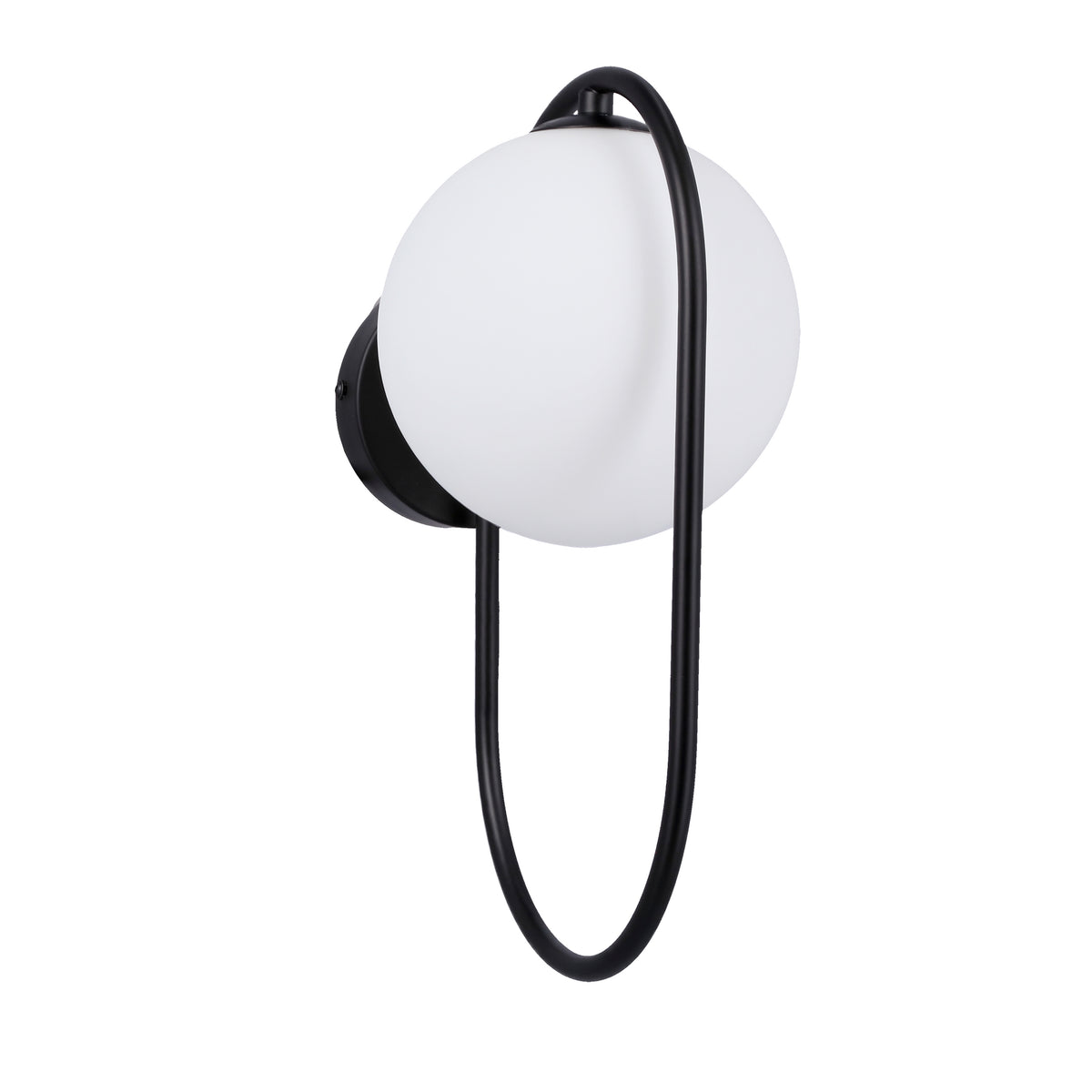 Applique murale Cordel noire, verre, P 15 cm