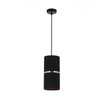 Suspension Gina noire et dorée, tissu
